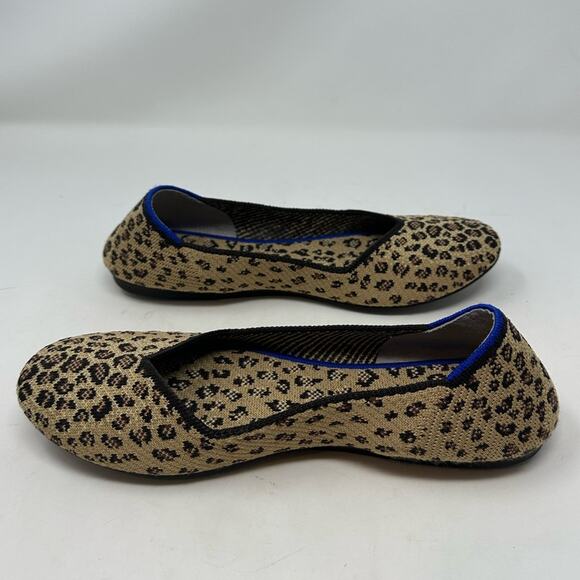 Rothy's Spotted Leopard Animal Round Toe Flats Women’s Size 9.5 Washable Shoes - Picture 7 of 12